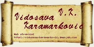 Vidosava Karamarković vizit kartica
